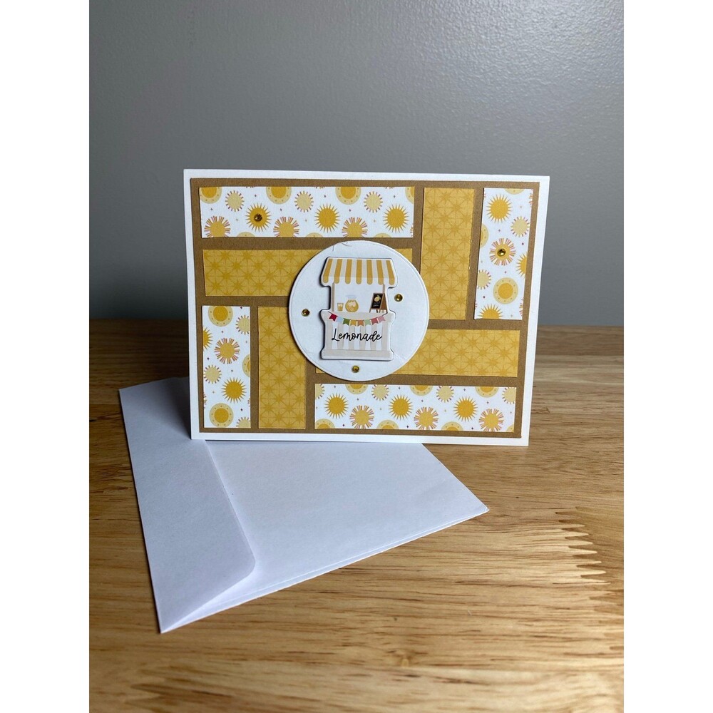 Handmade Summer Blank Greeting Card A2 & Envelope